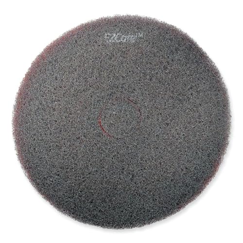 SC Johnson 311174 13 in. Diameter EZ CARE Heavy Duty Scrub Pad - Red/Gray (5/Carton)