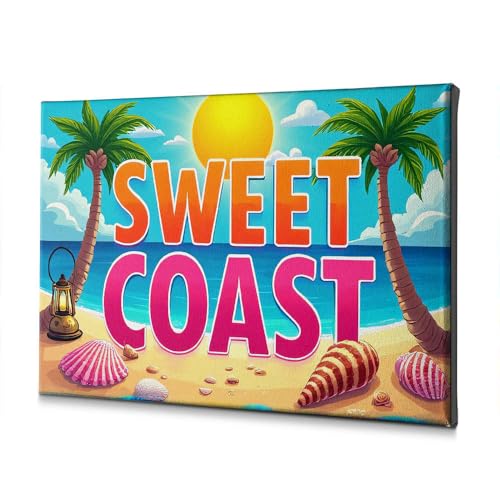 Impression sur toile de qualité supérieure représentant une plage sauvage pour salon
