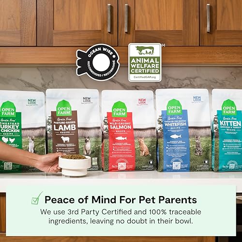 Open Farm, Grain Free Dry Cat Food, High-Protein Kibble for a Complete & Balanced Diet, Non-GMO Fruits & Vegetables, Prebiotic Fibers to Support Digestion, Homestead Turkey & Chicken Recipe, 8lb Bag | All Life Stages, High Protein, Prebiotic Fibers, 100% Traceable Ingredients, Non-GMO Fruits & Veggies. - Image 6