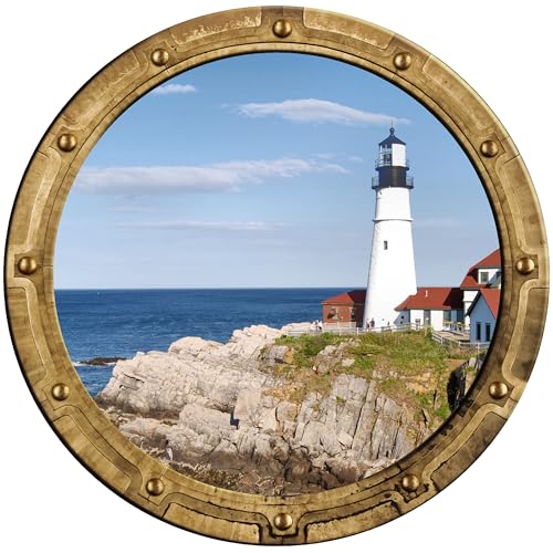Vinilo Decorativo Porthole Lighthouse 30x30 cm miniatura 1