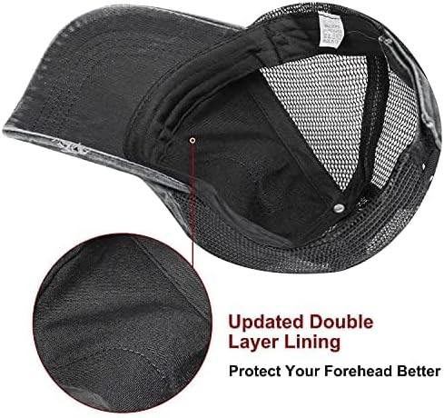 Criss Cross Hat Washed Distressed Baseball Cap Ponytail Hat High Messy Bun Ponycap for Women - Image 3