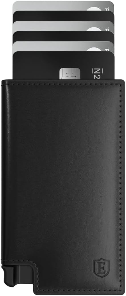 EksterRecycled Parliament Leather Wallet, Charcoal, Smart