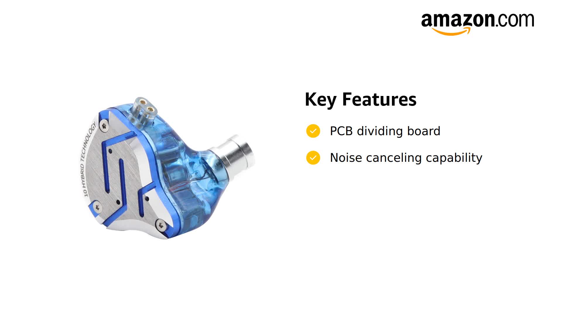 Amazon.com: Linsoul KZ ZS10 Pro in Ear Earphones (with Mic, Glare