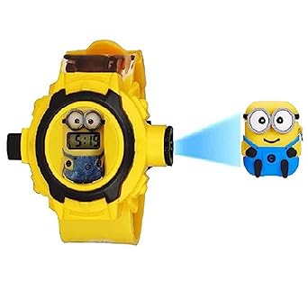 Fashramp Cartoon Character Projector Watch Automatic Digital Display Light 24 Images Wrist Led Watch for Kids Boys & Girls Entertainment Toy & Games Christmas Gifts for Kids
