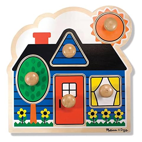 Melissa & Doug- 12053 First Shapes Large Peg Puzzle de Madera Cover