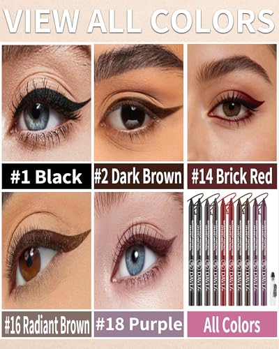 Set de 10 Delineadores Gel Waterproof Multicolor miniatura 2