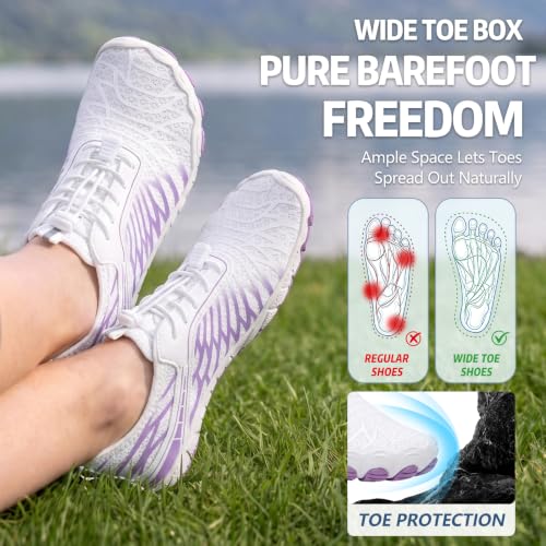Image of ELETON Barefoot Shoes Women Men Hiking Water Shoes Wide Toe Box Zero Drop