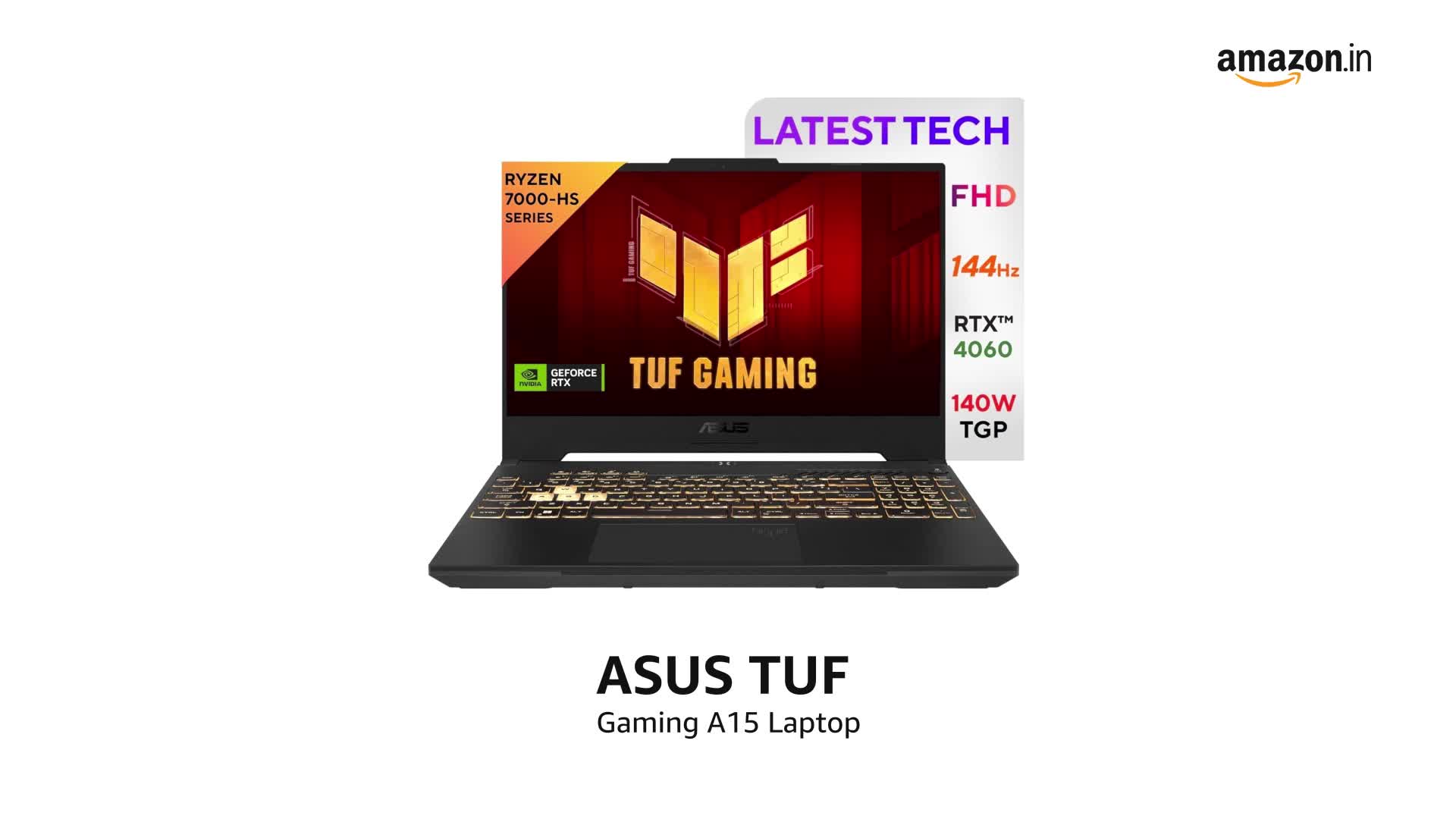 ASUS TUF Gaming A15, AMD Ryzen 7 7435HS Gaming Laptop(NVIDIA RTX