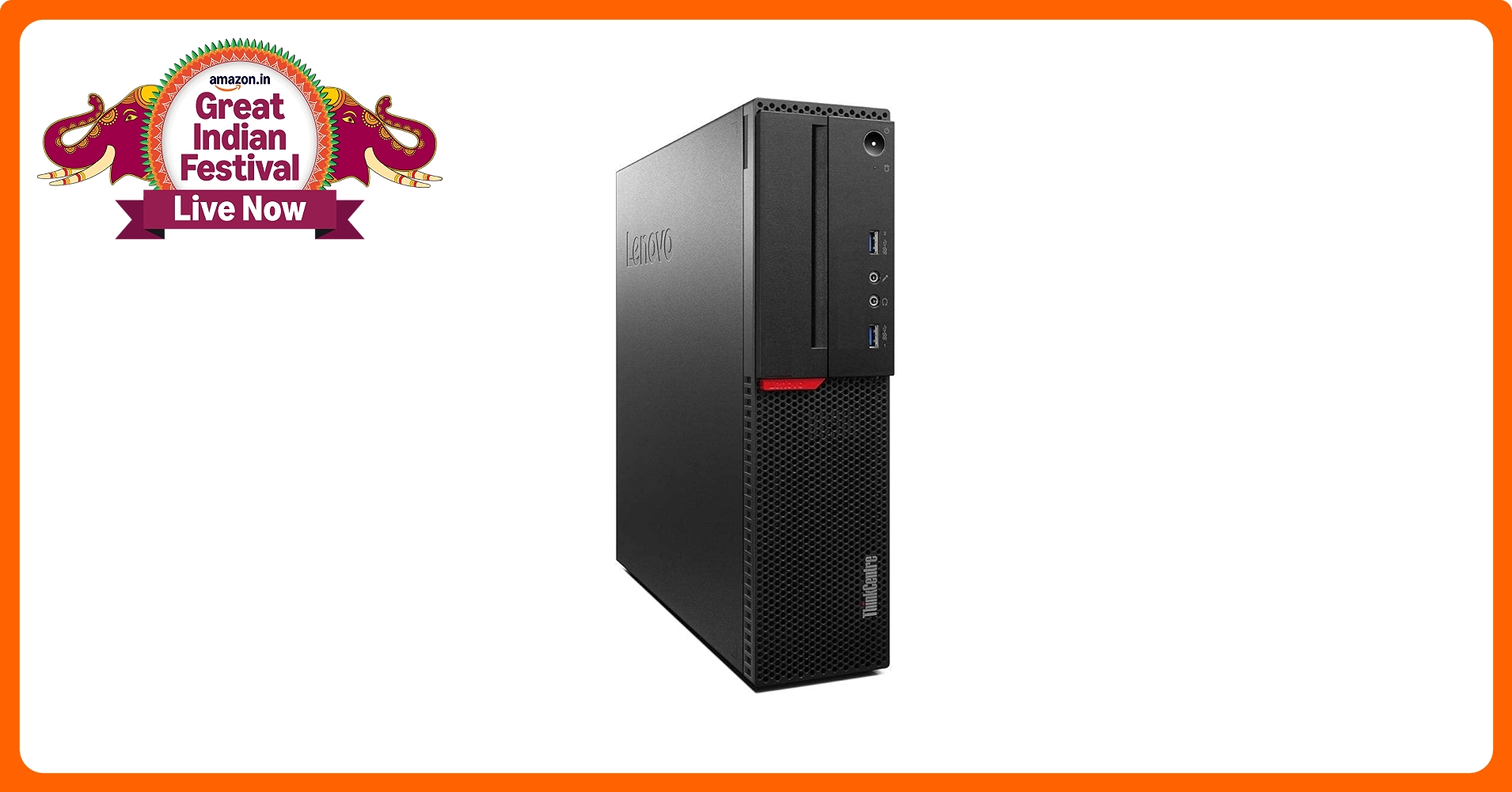 Refurbished) Lenovo Intel Core i3-6th Gen Desktop(4 GB RAM