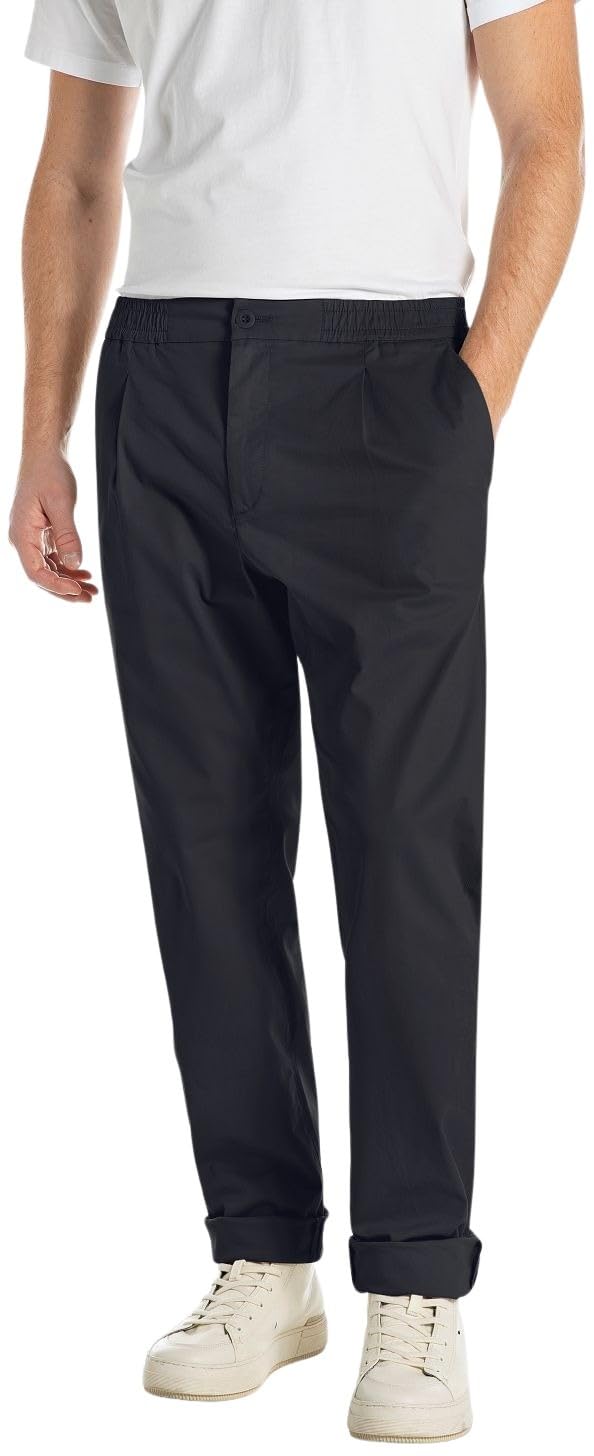 Replay Men's Adhann Trouser, 970 Dark Navy, 36 W/34 L
