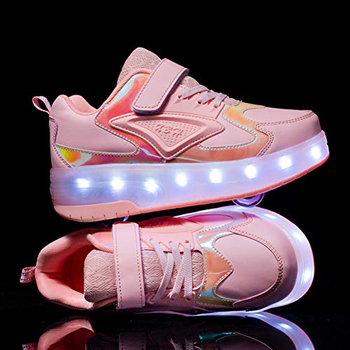 Ylllu Kids LED Roller Skate Shoes with Single Wheel Light up Roller Shoes Gift for Girls Boys Children4