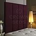 Crownbedsuk Apollo Tête de lit en Chenille 76 cm, 91 cm, 122 cm, 137 cm, 152 cm, 183 cm Noir Contemporain 6ft (Super Kingsize) 44'' Aubergine