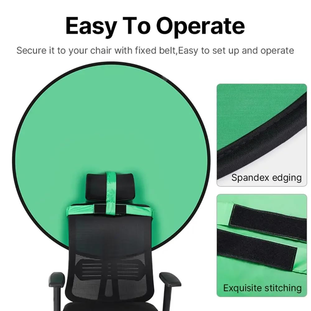 Pannello di sfondo fotografico retrattile portatile su entrambi i lati, schermo verde e blu pieghevole per riunioni virtuali, streaming live e uso domestico e ufficio fotocamera