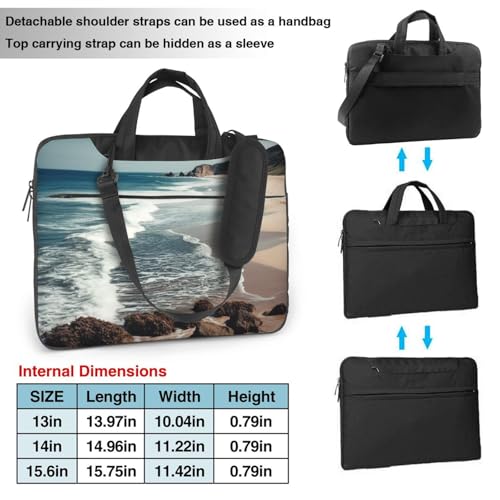 Bolso maletín para laptop Beach Ocean Shore 15.6 pulgadas miniatura 4