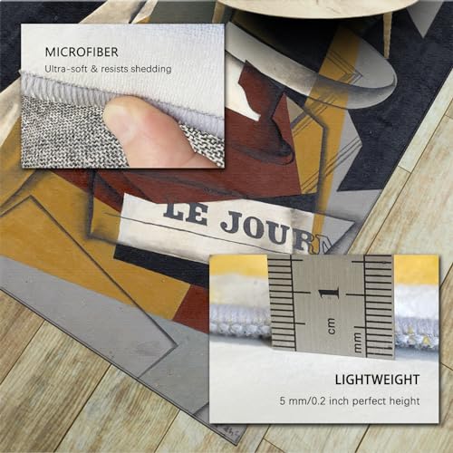 Tapis Juan Gris 90x150cm d'appoint résistant pour entrée et salon
