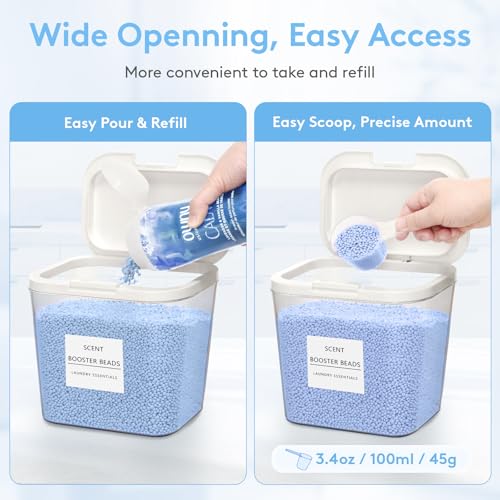 Image of Lifewit Laundry Pods Container with Pop-up Lid, 0.72+0.5 gal, 3 Pcs