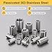 HARFINGTON 12pcs Thread Repair Inserts M12 x 1.75 Male to M8 x 1.25 Female Thread 12mm Long Stainless Steel Reducing Nuts Metric Self Tapping Sleeves Threaded Reducer Industrial Fasteners