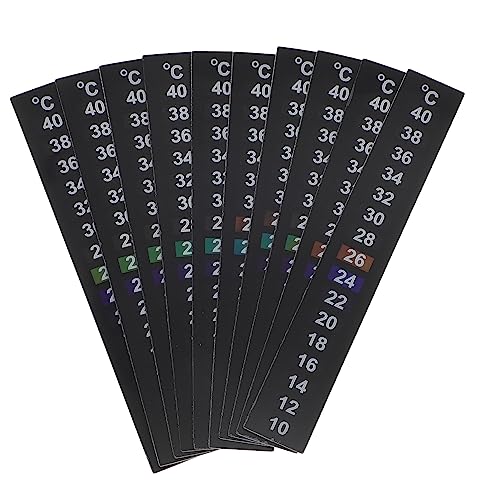 BESPORTBLE 10pcs Aquarium Thermometer Sticker 10 Stick Thermometer Strip for Fish Tank Decor