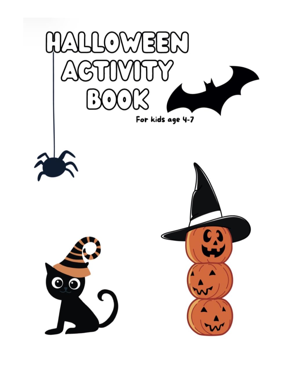Activity Book for kids age 4-7 Halloween Edition