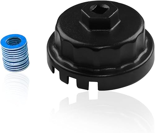 Herramienta de extracción de llave de filtro de aceite con 12 piezas 90430-12031 juntas de tapón de drenaje de aceite compatibles con Toyota Le-xus