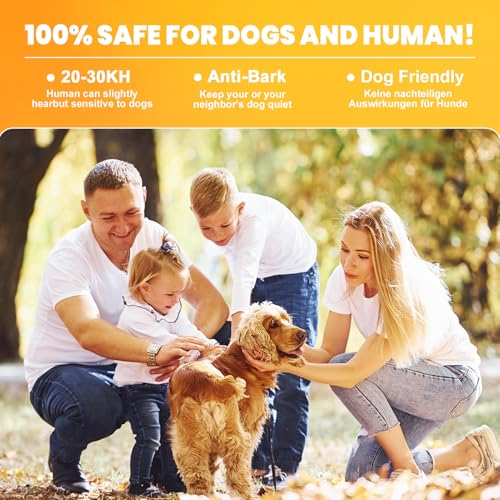HOPFROG Anti Bell Gerät Hunde, Tragbarer Antibell Ultraschall Gerät, Leistungsstarkes Hunde Bellen Stoppen, Hundebellen-Abschreckmittel für Kleine Große Hunde Innen Außenbereich Einstellbare Frequenz