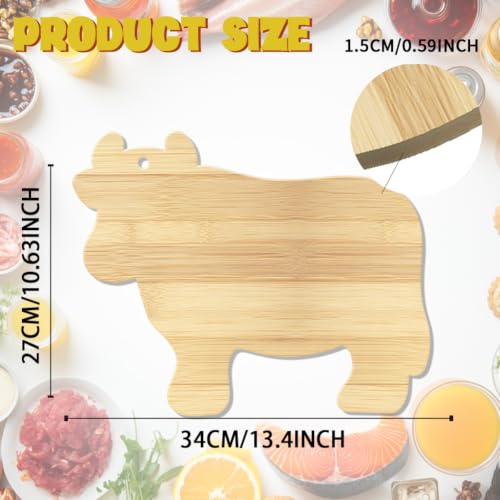Tabla de Cortar y Bandeja Decorativa en Forma de Vaca miniatura 2