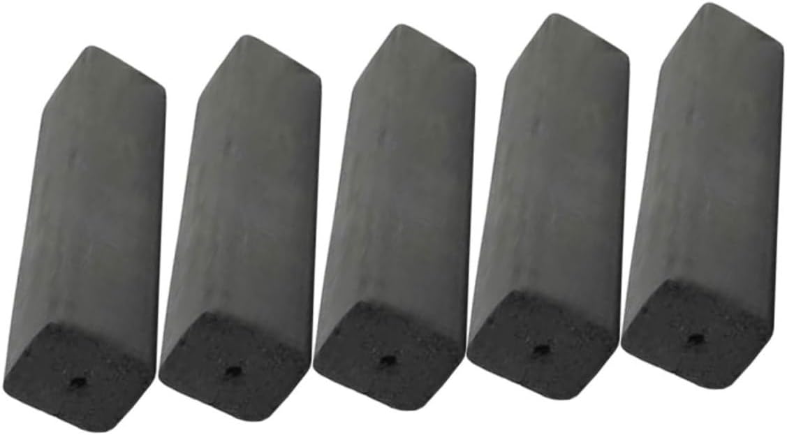 POPETPOP 5pcs Natural Bamboo Charcoal Tablets for Outdoor Camping Portable Fire Charcoal for Grilling Easy to Use and Lightweight for Picnics and Barbecues