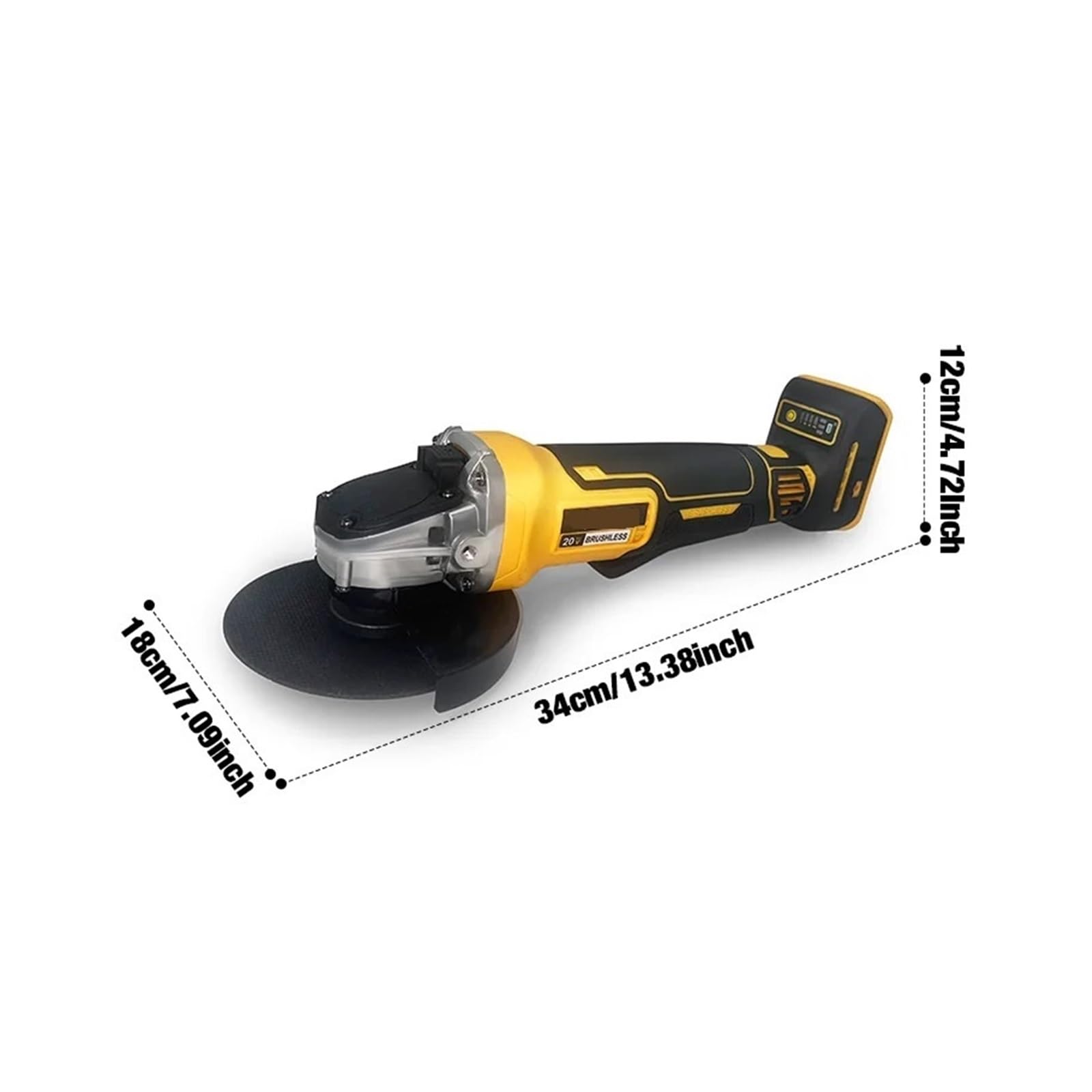 Smerigliatrice angolare senza spazzole a batteria 4 velocità 9000 giri/min 100/125 mm per da 20 V Officina(125mm-No Battery)
