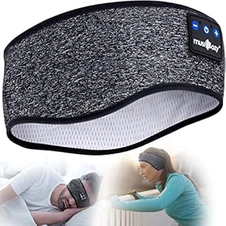 Sleep Headphones,Wireless Headphones Headband,Music Headband Ultra-Soft Sleeping bedheadphones Cool Gadgets for Dad/Men/Women/Teen,Bluetooth Headphones with Microphone,Birthday Gifts for Her Him