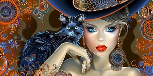Kit strass point de croix chaton idée cadeau idéale pour passionnés de diamond painting