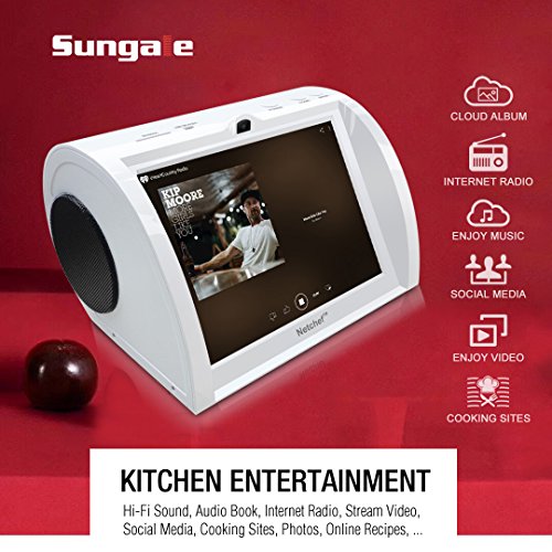 image for Sungale Internet Radio with Hi-Fi Speakers, 8” HD Touch Panel, Audio
