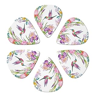 Garden with Birds and Flowers Lot de 6 médiators pour guitare acoustique, guitare électrique, basse, ukulélé – fins… - Les Beatles, Paul McCartney, John Lennon, RIngo Starr, George Harrison Garden with Birds and Flowers Lot de 6 médiators pour guitare acoustique, guitare électrique, basse, ukulélé – fins… – Image 4