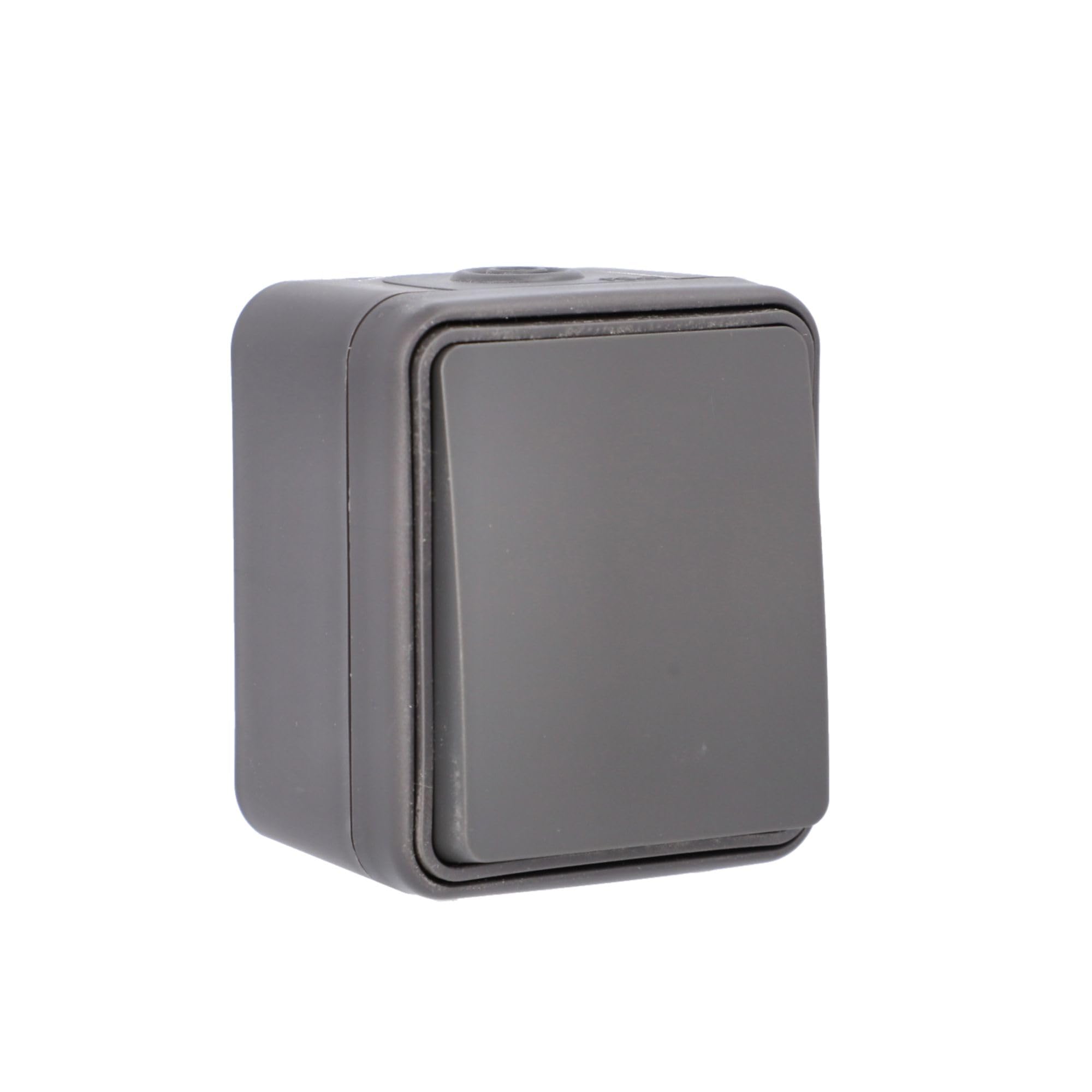 Pulsante UNITEC AP FR Per Ambienti Umidi - Montaggio A Parete, IP44, Grigio Scuro, Fino A 10A, Con Morsetti Plug-in - 4