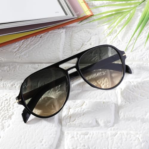 YOGFIT Retro Sunglasses for Women Men Trendy Fashionable Oversized Classic Shades Aviators Sunglasses4
