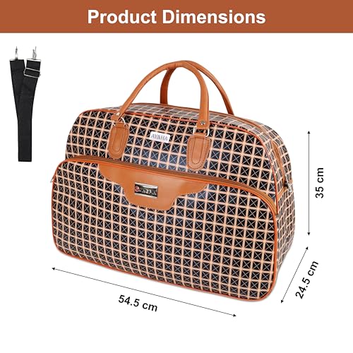Image of Ayaha Large Travel Duffle Bag, Air Bag for Men and Women Cabin Luggage Bag Weekender Stylish Travel Bag with Detachable Shoulder Strap 47 litres 54.5x24.5x35cm