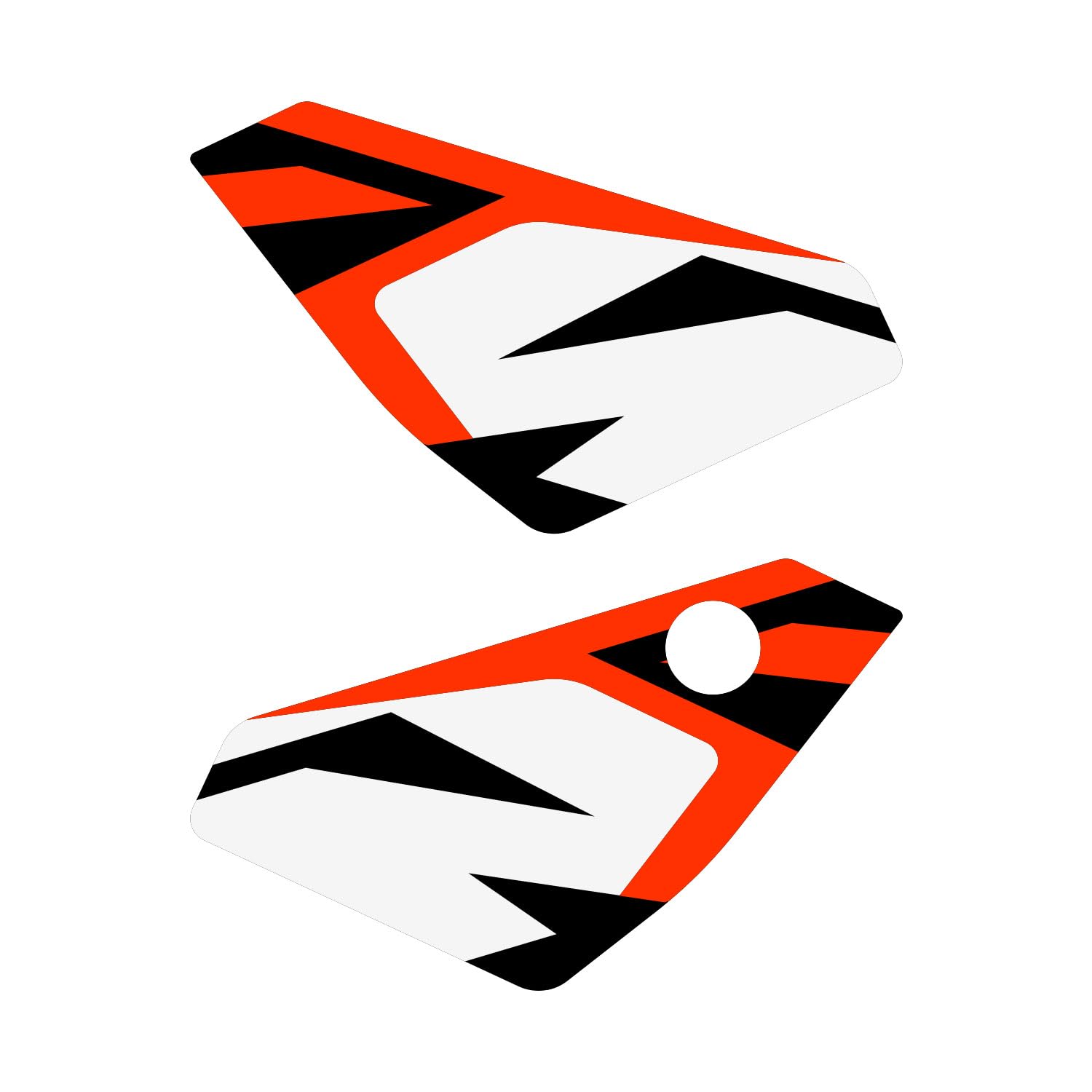 Az Graphishop Plastikowe naklejki pod siodło kompatybilne z KTM 1390 Super Adventure S 2025 Ochrona przed uderzeniami i zadrapaniami Made in Italy ASS-1390SAS-26 (biały i czarny)