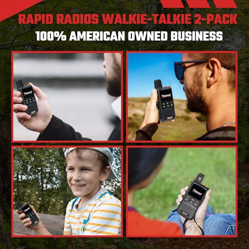 Nationwide LTE Walkie-Talkie: Two-Way Radio with Unlimited Range POC by Rapid Radios - Includes 1 Year of Service FREE 5 Nationwide LTE Walkie-Talkie