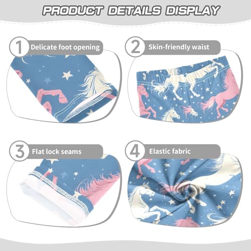 Galloping Horse Stars Girls Leggings Soft Stretch Workout Yoga Dance Pants for Kids Casual Tights3