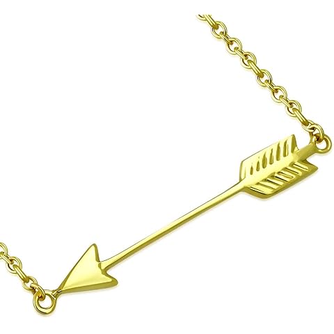 My Daily Styles 925 Sterling Silver Classic Love Arrow Horizontal Womens Pendant Necklace