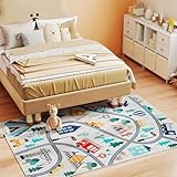 Photo Gallery homcom tappeto antiscivolo per soggiorno, a pelo corto, con motivo autostrada, effetto pile, design moderno, per soggiorno, terrazza, balcone e cucina, 160 x 120 cm, multicolore Photo Gallery homcom tappeto antiscivolo per soggiorno, a pelo corto, con motivo autostrada, effetto pile, design moderno, per soggiorno, terrazza, balcone e cucina, 160 x 120 cm, multicolore