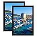RonFin 2 cornici magnetiche per foto da 21 x 29,7 cm, colore nero, per frigoriferi e superfici in metallo
