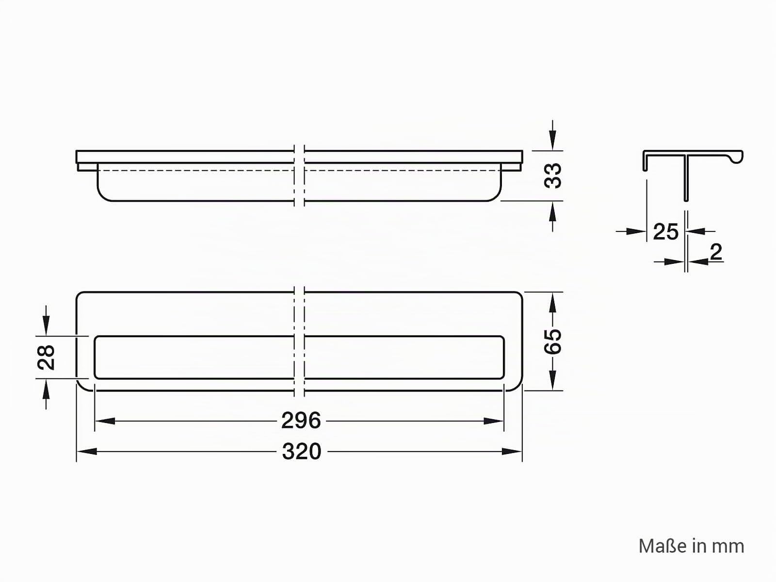 Häfele Handtuchhalter für grifflose Fronten - 510.00.000