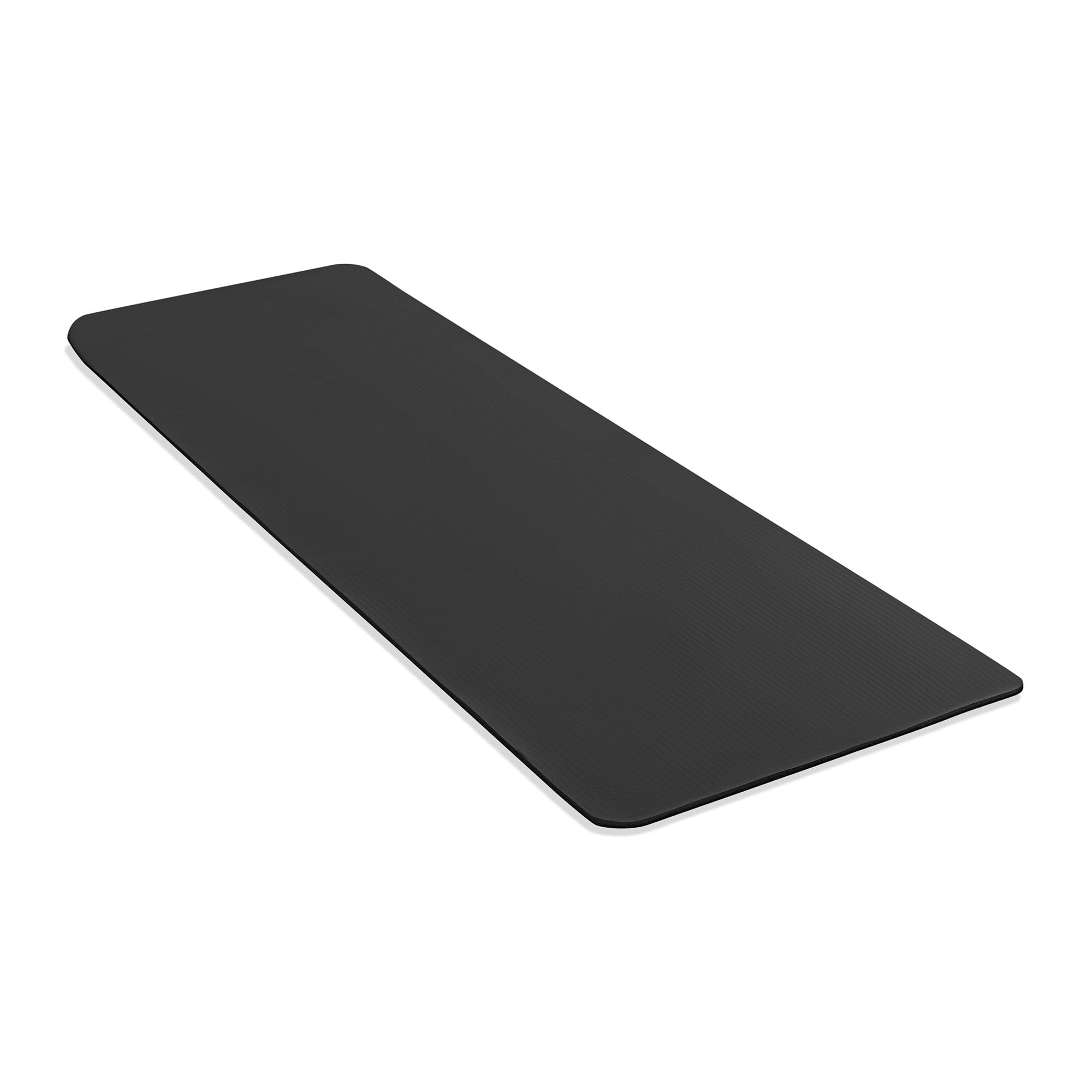 HyperMotion Mata do Ćwiczeń Fitness i Jogi NBR 183x61x0,8 cm Czarna, Antypoślizgowa, 8 mm, z Paskiem do Ćwiczeń i Przenoszenia, do Jogi, Pilatesu i Stretchingu