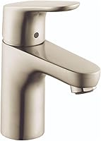 Hansgrohe Focus Brushed Nickel Bathroom Faucet, 7-Inch Tall Single-Handle Sink Faucet with QuickClean, EcoSmart 1.2 GPM & AirPower