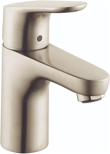 hansgrohe Focus Modern - Grifo de lavabo de baño de 1 manija y 1 7 pulgadas de alto en níquel cepillado 04371820 hansgrohe Focus Modern - Grifo de lavabo de baño de 1 manija y 1 7 pulgadas de alto en níquel cepillado 04371820