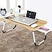 Produktbild CHARMDI Lap Desk, tragbarer Laptop-Betttisch, Laptop-Schreibtisch, Couchtisch, Frühstückstisch mit faltbaren Beinen und Aufbewahrungsschublade zum Arbeiten, Schreiben, Gold