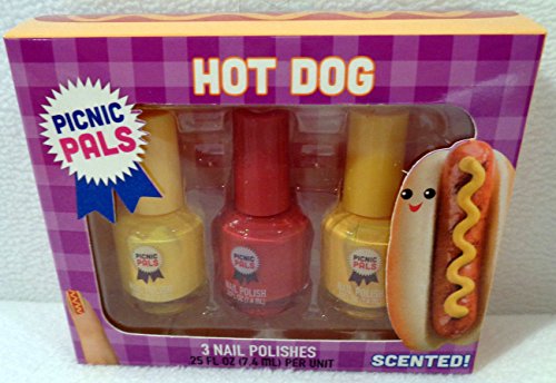 Hot Dog Scented Nail Polish - 3 Piece Set