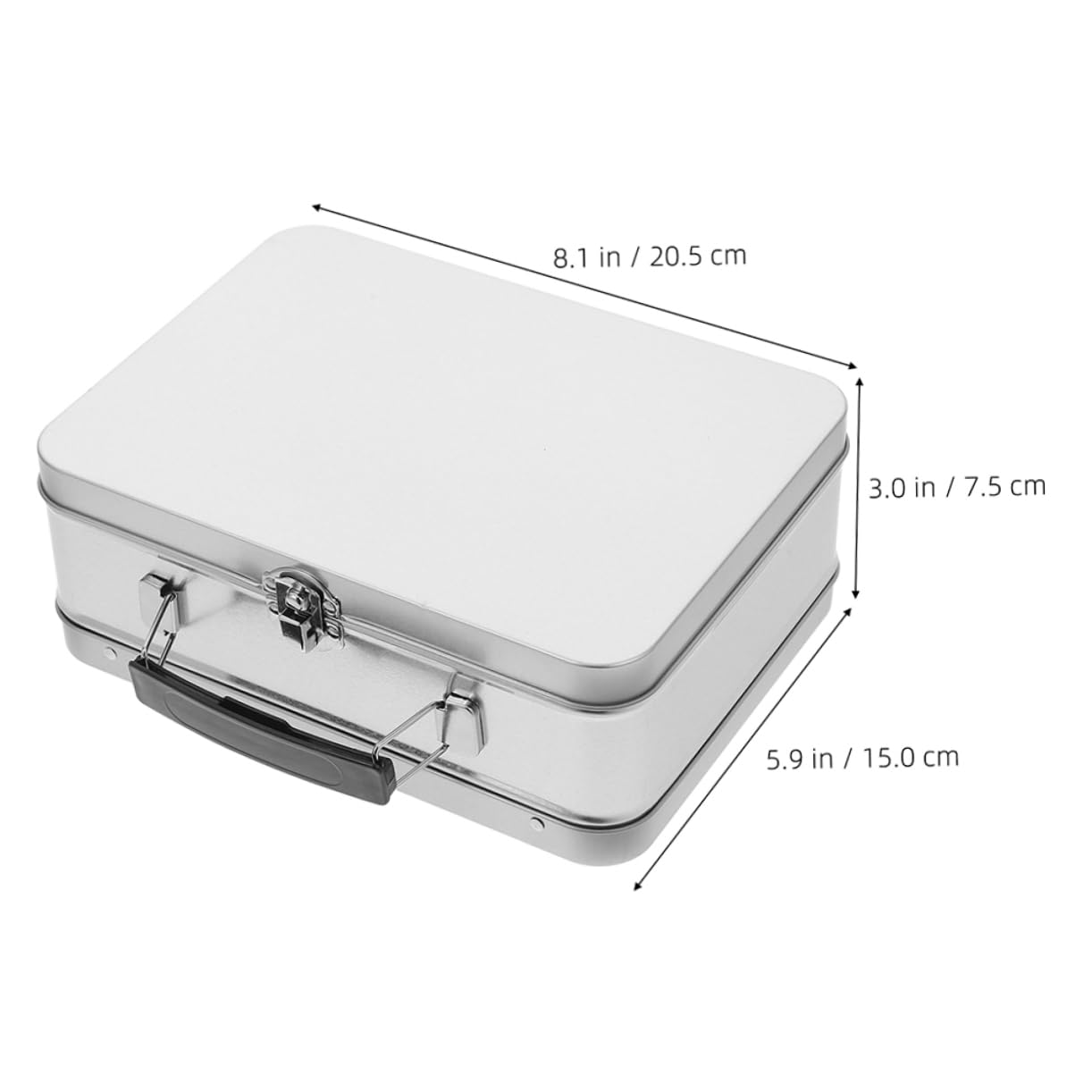 DECHOUS 2pièces Boîte Métal Portable Style Rétro Pour Déjeuner Ou Collation Extérieur Avec Fermeture Sécurisée Et Capacité