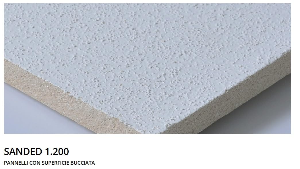 PANNELLI PER CONTROSOFFITTO Rettangolari in FIBRA MINERALE effetto BUCCIATO 60 X 120 x15 5.76 MQ (8 PZ) Confezione 8 pezzi Bordo Lay-on IN APPOGGIO