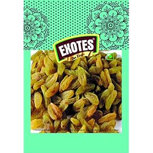 EXOTES Green Long Raisin/ Kishmish Pouch, 250g (Pack of 4)